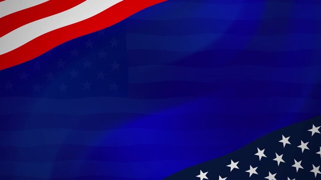 American flag background features white stars, bold red stripes, and blue fields, ideal for patriotic celebrations, campaigns, and designs.