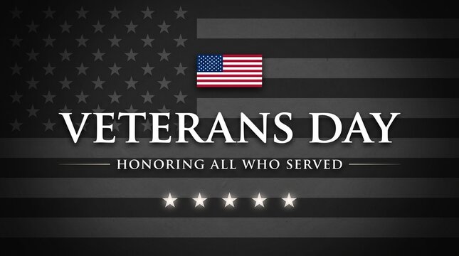 Veterans day military camouflage graphic with american flag