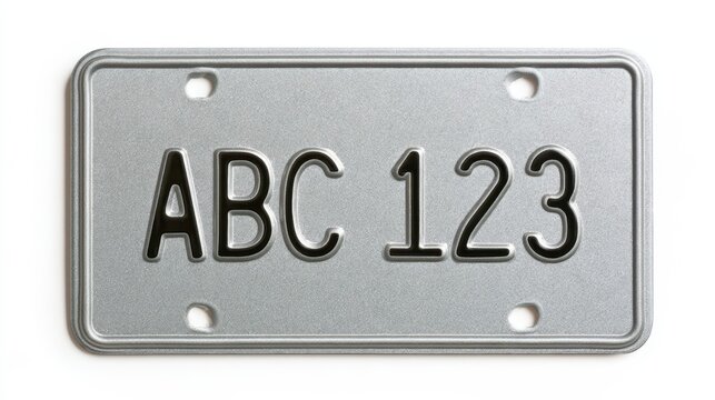 Isolated front plate mockup for layout demonstrations and branding purposes