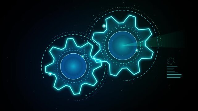 Abstract ✏️ Edit: Cybernetic Telemetry Gears (Lines Removed) Seamle...