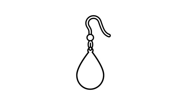 Dangle earring icon for jewelry and fashion.