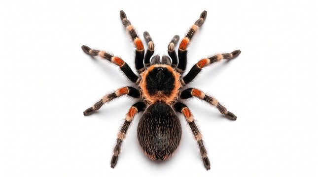 Red knee tarantula top view