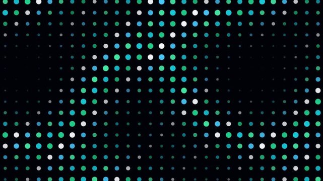 Curved Surface Lattice gyroid minimal surface mesh motion video rendered with EMERALD CYAN BLOOM glowing parametric dot fabric matrix. Ideal for scientific presentation backdrop, digital textile desig