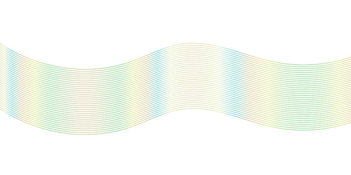 Minimalist subtle parallel wave lines background with gradient on white
