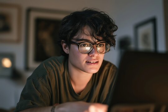 Engaging with technology during late-night exploration at home