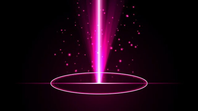 Pink Sci-Fi Portal Beam Teleportation Effect Loop