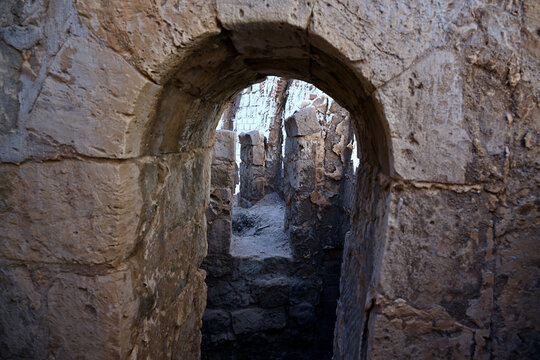 View of an Impassable Section of an Ancient Roman Theatre Corridor, Alexandria, Egypt