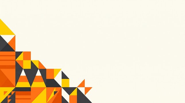 Minimalist Candy Corn Color Geometric Background for Presentation