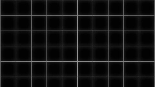 Neon grid lines moving slowly on black background retro synth wave