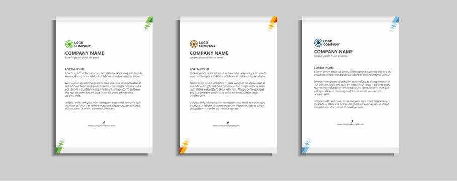 modern corporate letterhead template design