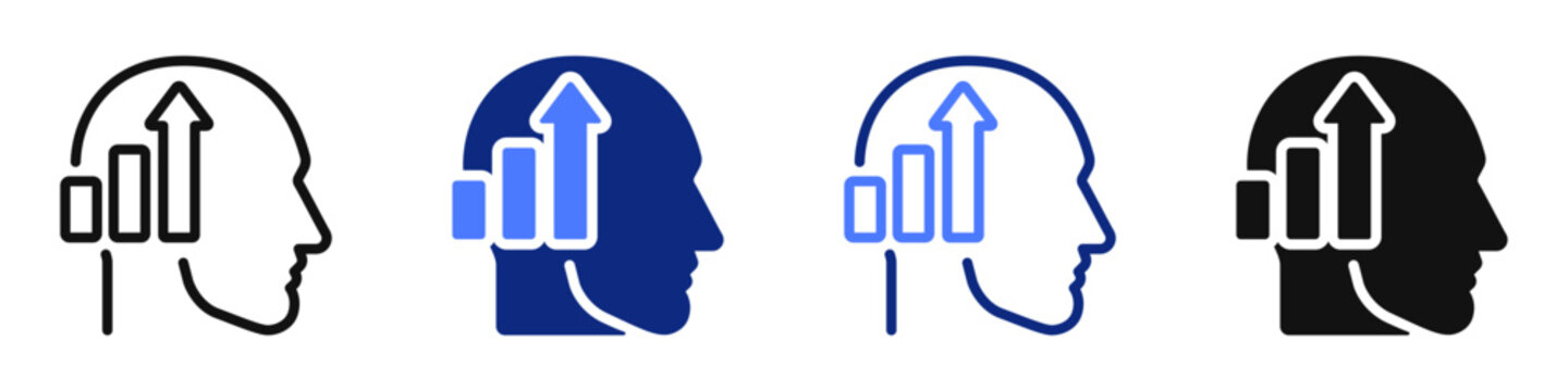 Vector icon or logo of productivity and efficiency, personal growth and success, workflow performance. Symbol for website or app UI, logo design, illustration