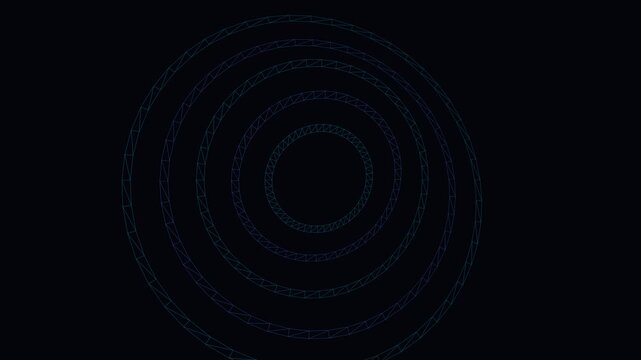 Abstract 3D visualization of concentric cryptographic verification rings validating digital identity tokens in a seamless 15s security loop.