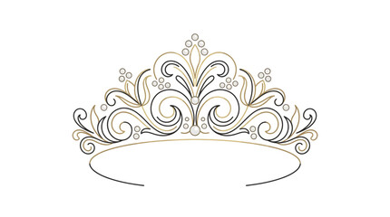 Elegant Tiara Crown Isolated Transparent Background © Tombo