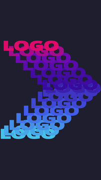 Bouncing Logo Screensaver with Colorful Trails Vertical
