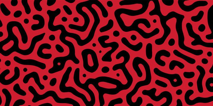 Red organic tubular pipe, intestines, noodles, DNA strands background texture