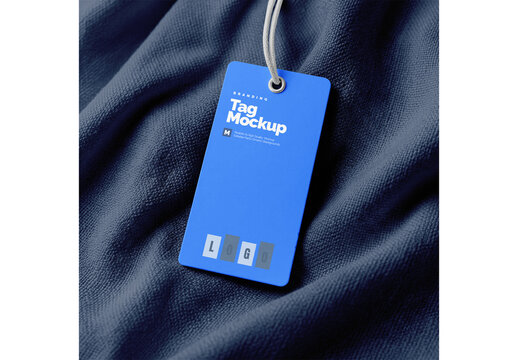 Cloth Tag Mockup Template for Creative Brand Design and Launch