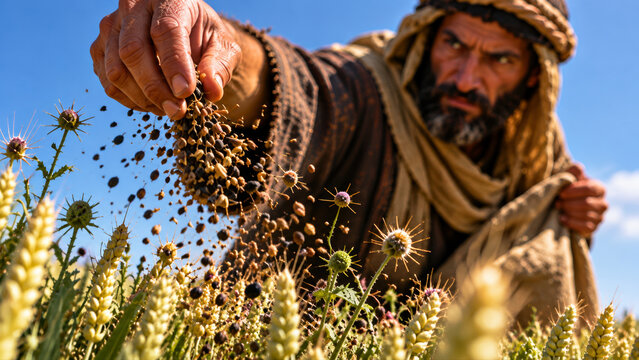 The enemy sows tares among the wheat.
