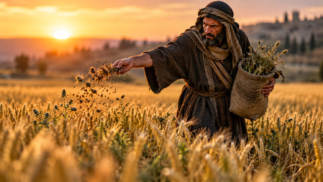 The enemy sows tares among the wheat.