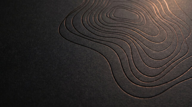 Dark Concentric Topographic Texture