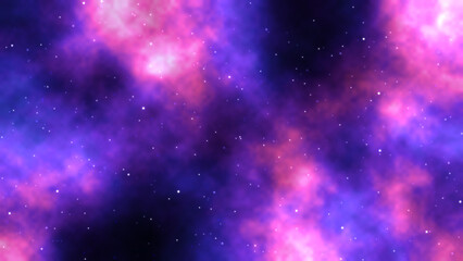 Cosmic nebula galaxy with stars in deep space © nojumdi