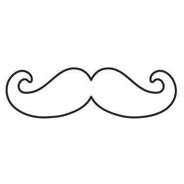 Black elegant mustache vector illustration