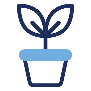 Potted Plant Growth Knowledge Education Duo Tone Icon