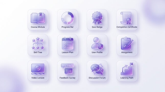 Set of Flat Vector Cosmetic Brushes, Medical Icons, and Beauty Product Symbols for Web Design