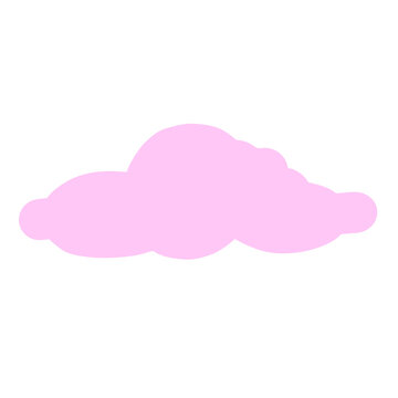 A pink cloud illustration, simple and abstract