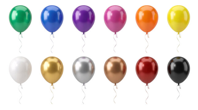 balloons isolated on transparent png