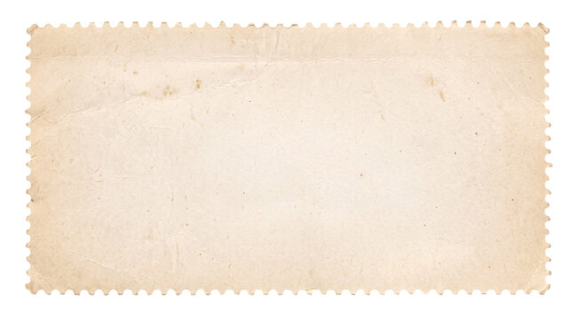 Vintage blank postage stamp with isolated on transparent png