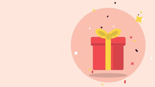 birthday card with gift box