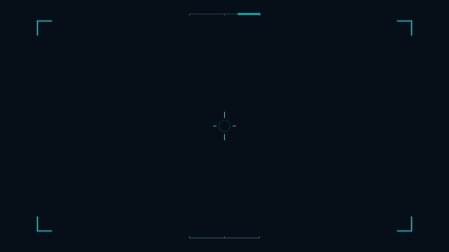 Digital camera viewfinder overlay with hud interface and focus reticle for ui