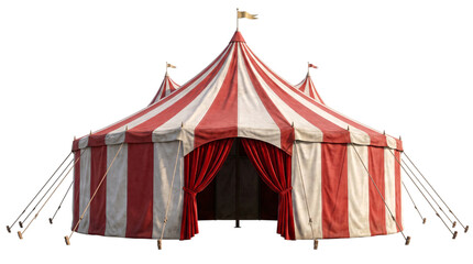 Striped traditional circus isolated on transparent png © PNG Studio 99
