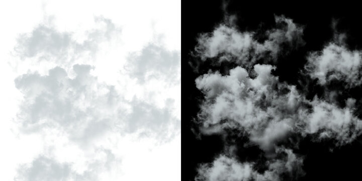 Transparent isolated cloud background realistic atmospheric effects for digital compositions.