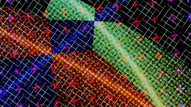 Abstract Cyber Tech with Pixel Sorting in Black and Teal Loop