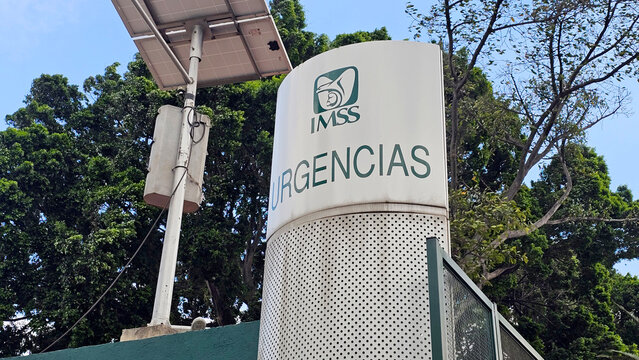 Oaxaca, Mexico - March 16, 2026: IMSS Mexican Social Security Institute is a public agency that provides health services, social security, and financial benefits to workers