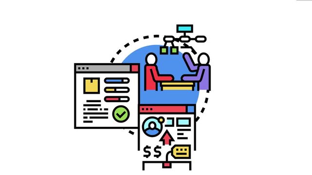 Digital transaction concept people managing online orders, confirming details, and processing payments across various web interfaces and interconnected system elements
