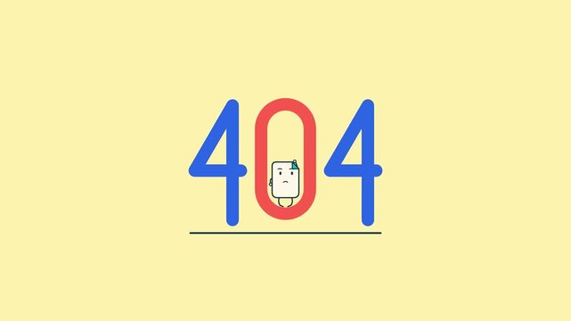 404 Error Page Character Looking for Lost Content
