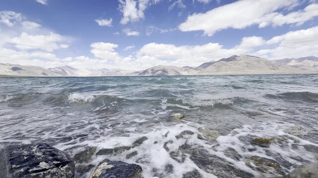 Pangong lake in the mountains | Pangong Tso | Ladakh 