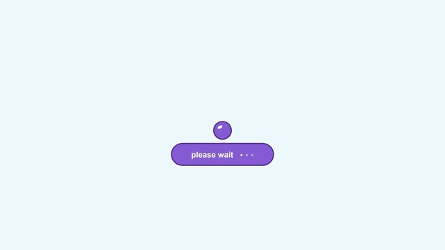 Purple Bouncing Ball on Please Wait Progress Bar
