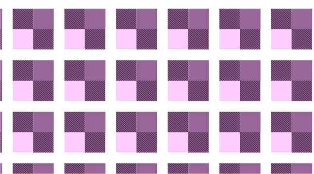 Gingham check pattern in purple and pink tones featuring a repeating grid for textile vector illustration design