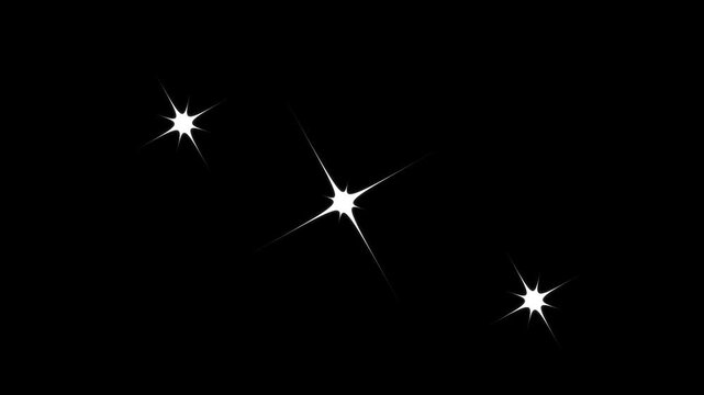 Mystic Starfall Animation in 4K   Luminous Sparkles, Magical Twinkling Stars, Celestial Glow, Shimmering Light Particles, Dreamy Night Sky Effects, Vibrant black Screen Background