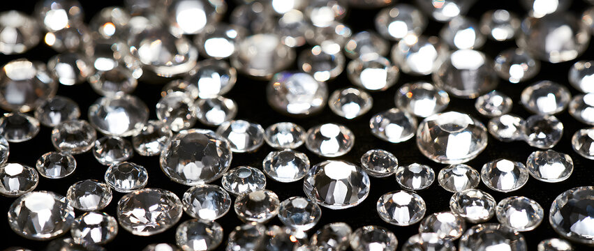 A clear rhinestone crystal texture serves as the background