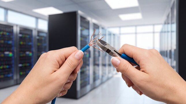 Trennen eines Datenkabels