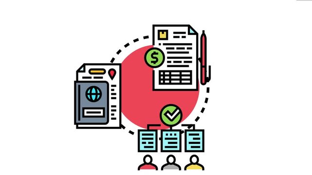 Documents, passport, and financial records verifying origin and authenticity, a streamlined process for compliance, certification, and identification with multiple participants