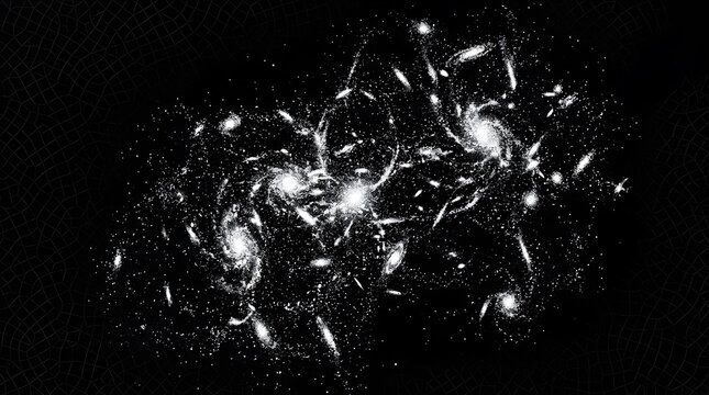 An abstract grayscale texture features randomly scattered shards that closely resemble fractured glass or delicate crystalline formations on a dark background