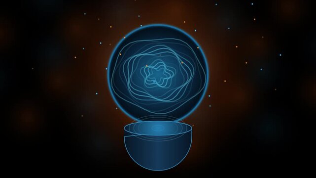 Abstract Cosmic Impasto Portal Podium Loop Seamless Loop with 