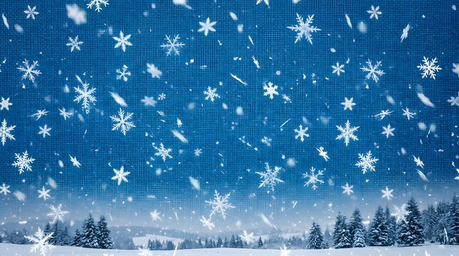 A stunning winter landscape is completely transformed by a heavy snowfall blanketing the trees and stretching towards a softly blurred distant horizon