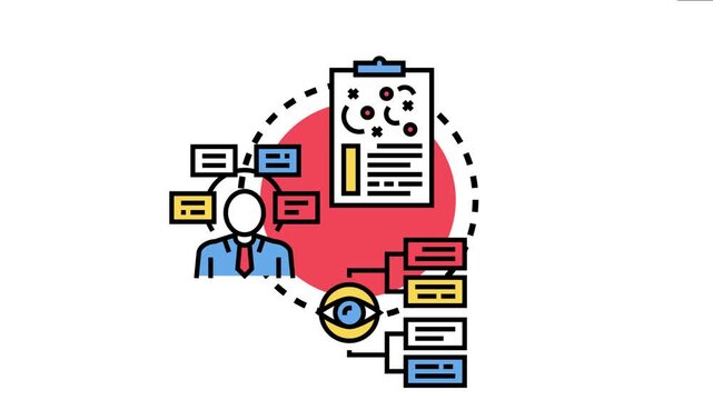 Business professional developing a clear plan, outlining project goals, and setting objectives for strategic development, visualizing key elements for a successful future