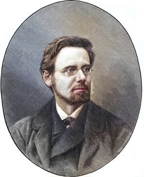 Peter Rosegger, actually Roessgger, 31 July 1843 in Alpl, Styria, Austrian Empire - 26 June 1918 in Krieglach, Austria-Hungary, was an Austrian writer and poet, illustration, published 1890, reproduction, digitally enhanced, historical